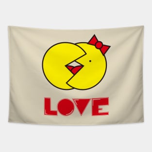 pacman love Tapestry