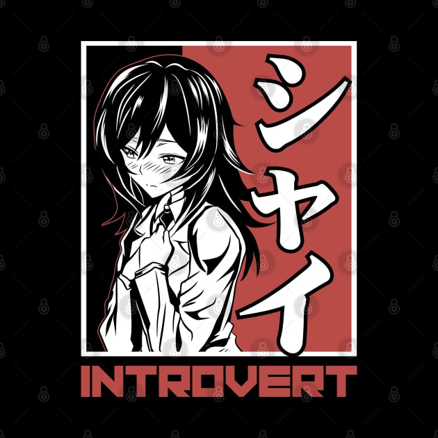 introvert girl anime style art poster by beanbeardy