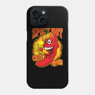 Spicy Flaming Red Hot Chili Peppers Phone Case