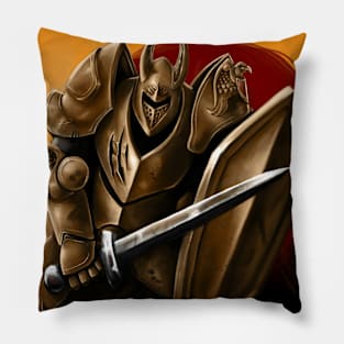 mustard knight Pillow