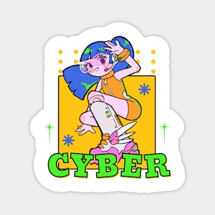 Cyber Girl Magnet