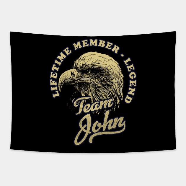 John Name - Lifetime Member Legend - Eagle Tapestry by Stacy Peters Art