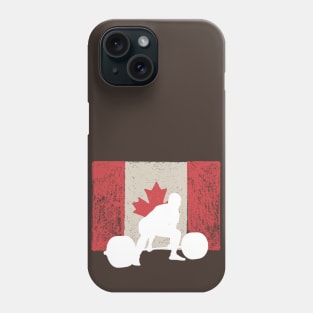 Canadian Flag Deadlift - Powerlifting Phone Case