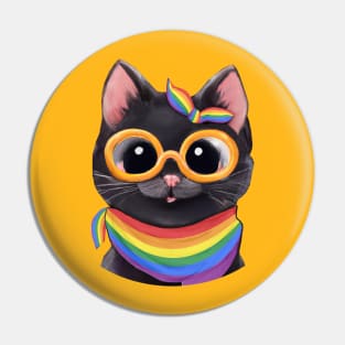 LGBT Pride Shirt, Gay Pride Tee, Cute Pride Shirt, Gay Pride Shirt, Pride Tshirt, Gay Pride Tshirt, pride cat shirt, gay cat shirt, nerd cat shirt, rainbow flag pride, LGBT Pride Tee, Rainbow Pride Tee, rainbow cat shirt Pin