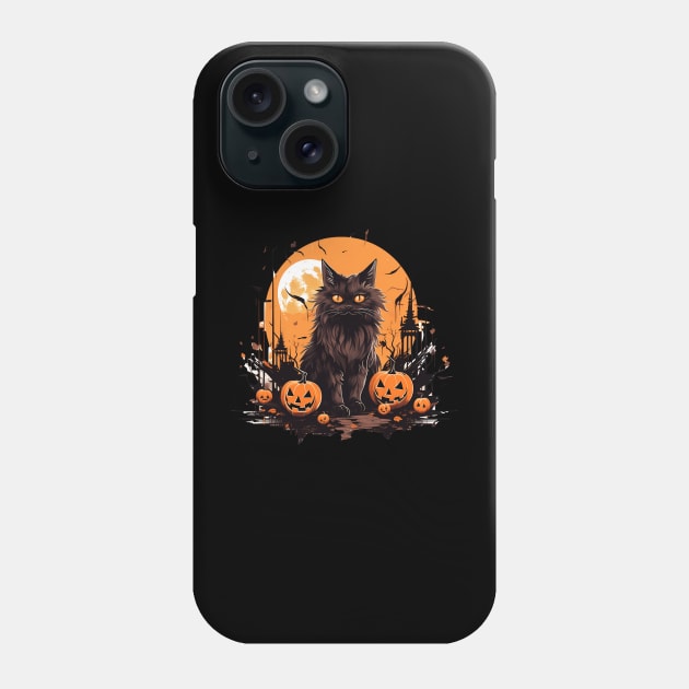 Norwegian Forest Cat Halloween, Cat Lover Phone Case by dukito