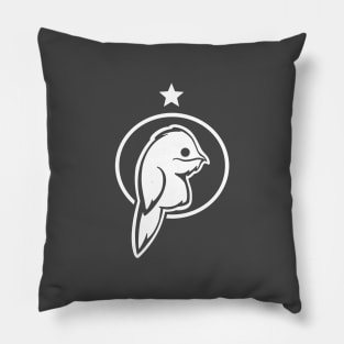 Urutau, cute and weird bird. Stylized art for Potoo lovers Pillow