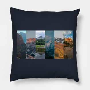 Utah Mountain Collage Pillow