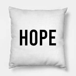 Hope in White Pillow