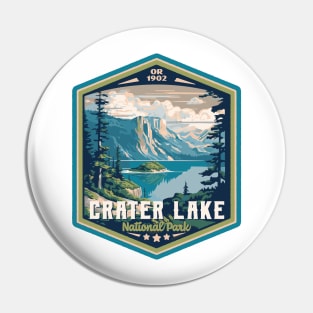 Crater Lake National Park Vintage Outdoor Badge Pin