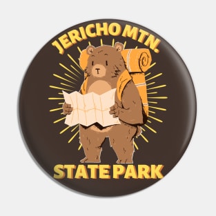 Jericho Mountain State Park Camping Bear Pin