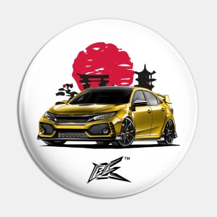 honda civic typeR fk yellow Pin