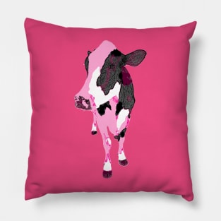 Pink Cow Pillow