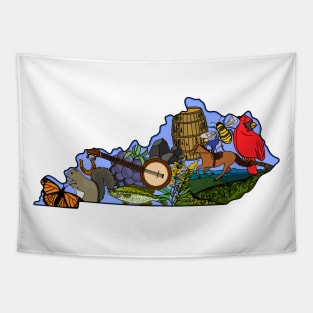 Kentucky State Symbols Art Tapestry