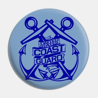 U.S. Coast Guard - Crossed Anchors in Blue Pin
