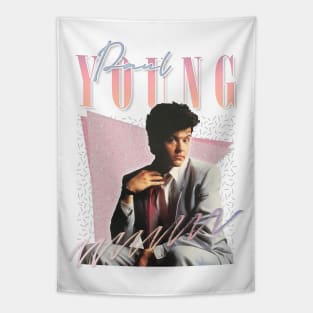 Paul Young / Retro 80s Aesthetic Fan Design Tapestry