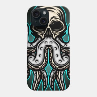 Human Skull Octopus Phone Case