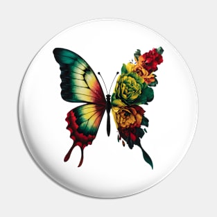 Butterfly Juneteenth Rasta Reggae Jamaica Women Girls Cute Pin