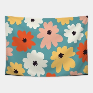 Colorful Flowers Pattern Tapestry