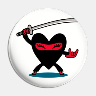 Ninja Heart Pin