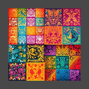 Papel Picado Pattern for Dia de los Muertos and Cinco de Mayo T-Shirt