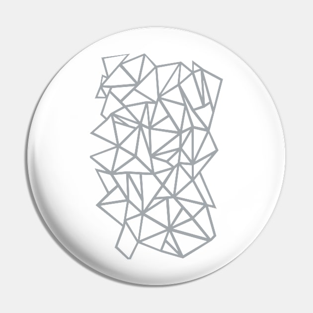 Abstraction Outline Thick Grey Pin by ProjectM