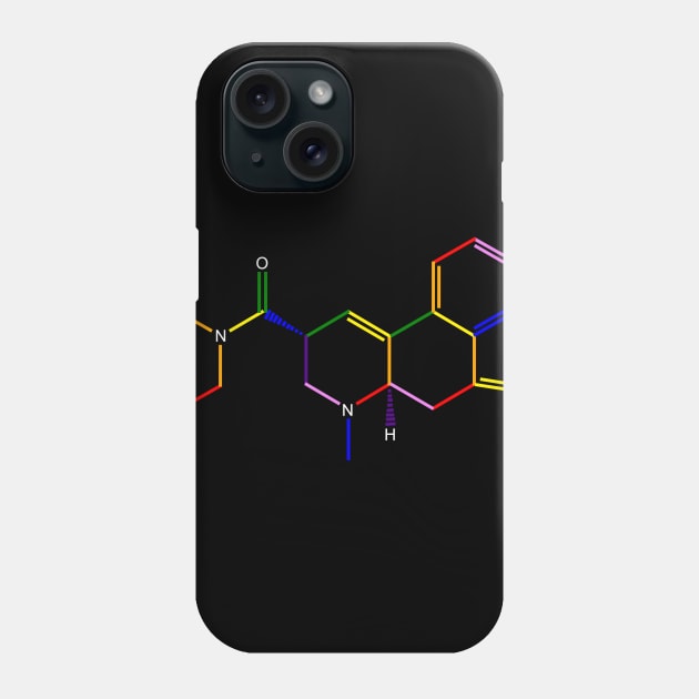 LSD Rainbow Molecule Chemistry Phone Case by ChemECool