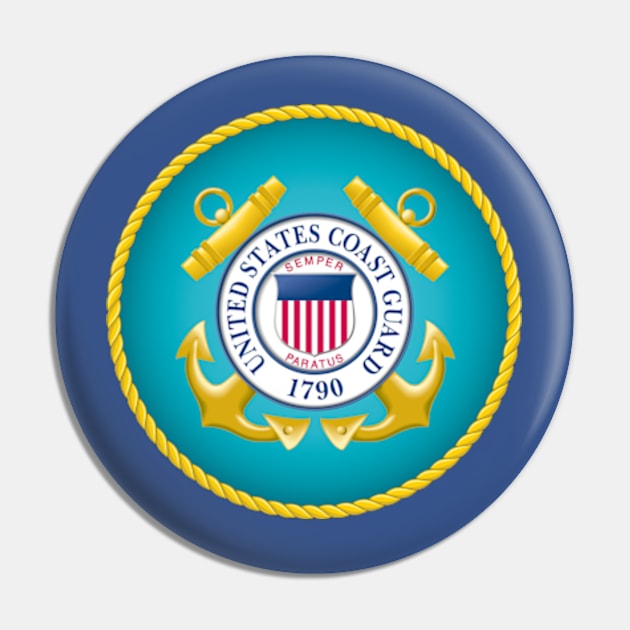 U.S. Coast Guard Pin by Desert Owl Designs