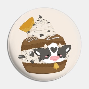 Cow Macaroon Pin