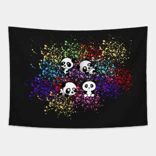 Four Cute baby pandas Tapestry