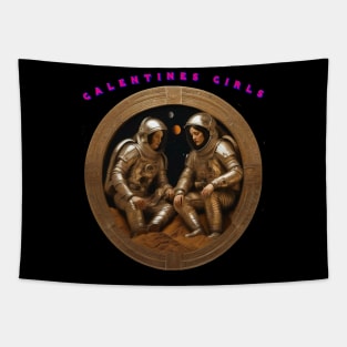 Medieval spacewomen galentine girls Tapestry