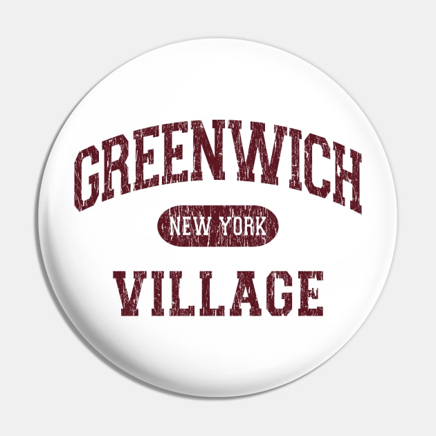 Greenwich Village NY Arch Distressed, Retro Print Pin by FireflyCreative