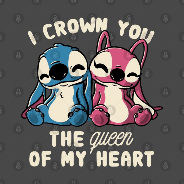 I Crown You The Queen Of My Heart Cute Lover Gift by eduely