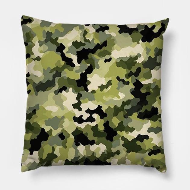 CADPAT Green Camo Pattern Pillow by Pixelyx