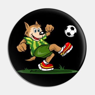 Dog as a footballer Pin