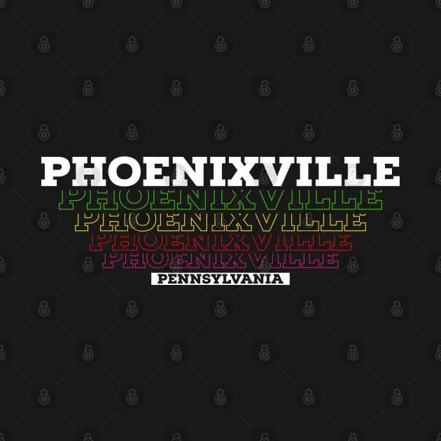 I Love Phoenixville City USA Vintage by Zen Cosmos Official