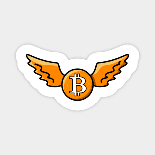 Bitcoin wings flying Magnet