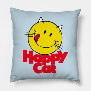 Happy Cat Food 1980's Vintage Cat Lovers Pillow