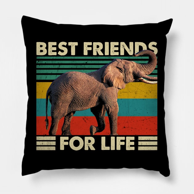 Pachyderm Parade Elephant Vibes, Stylish Statement Tee Extravaganza Pillow by Gamma-Mage