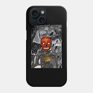 Futuristic 5head Digital Collectible - Character with RobotMask, MexicanEye Color, and GlassSkin on TeePublic Phone Case