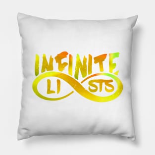 infinite lists merch Pillow