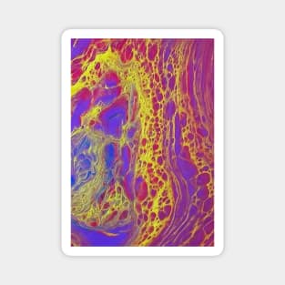 Purple Gold and Blue Abstract Magnet