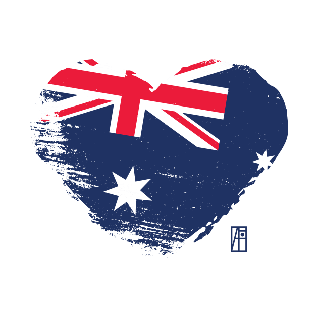 I love my country. I love Australian. I am a patriot. In my heart, there is always the flag of Australian by ArtProjectShop