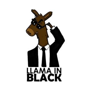 Llama in black T-Shirt