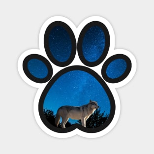 Wolf paw print Magnet