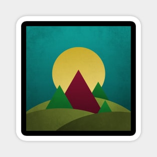 Trees geometric landscpae Magnet