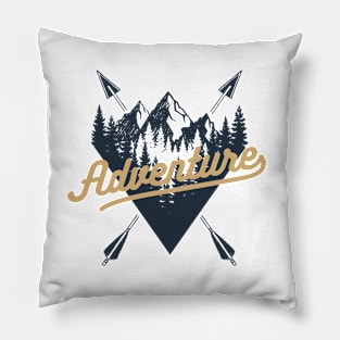 Adventure. Mountains Pillow