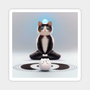 Meditation cat Magnet