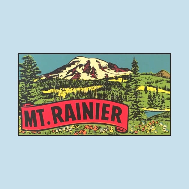 Mt. Rainier Washington Vintage by Hilda74