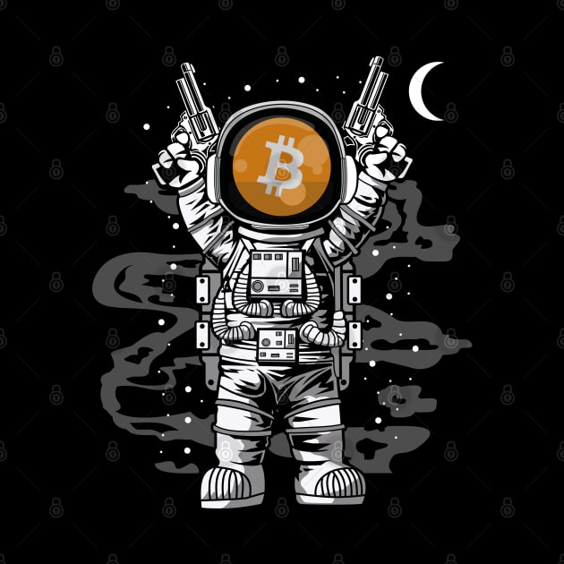 Astronaut BitCoin BTC To The Moon Crypto Token Cryptocurrency Wallet Birthday Gift For Men Women Kids by Thingking About