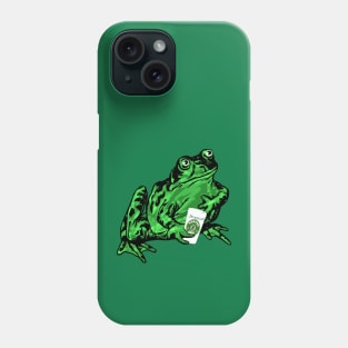 Lispe Frog with Coffee Phone Case